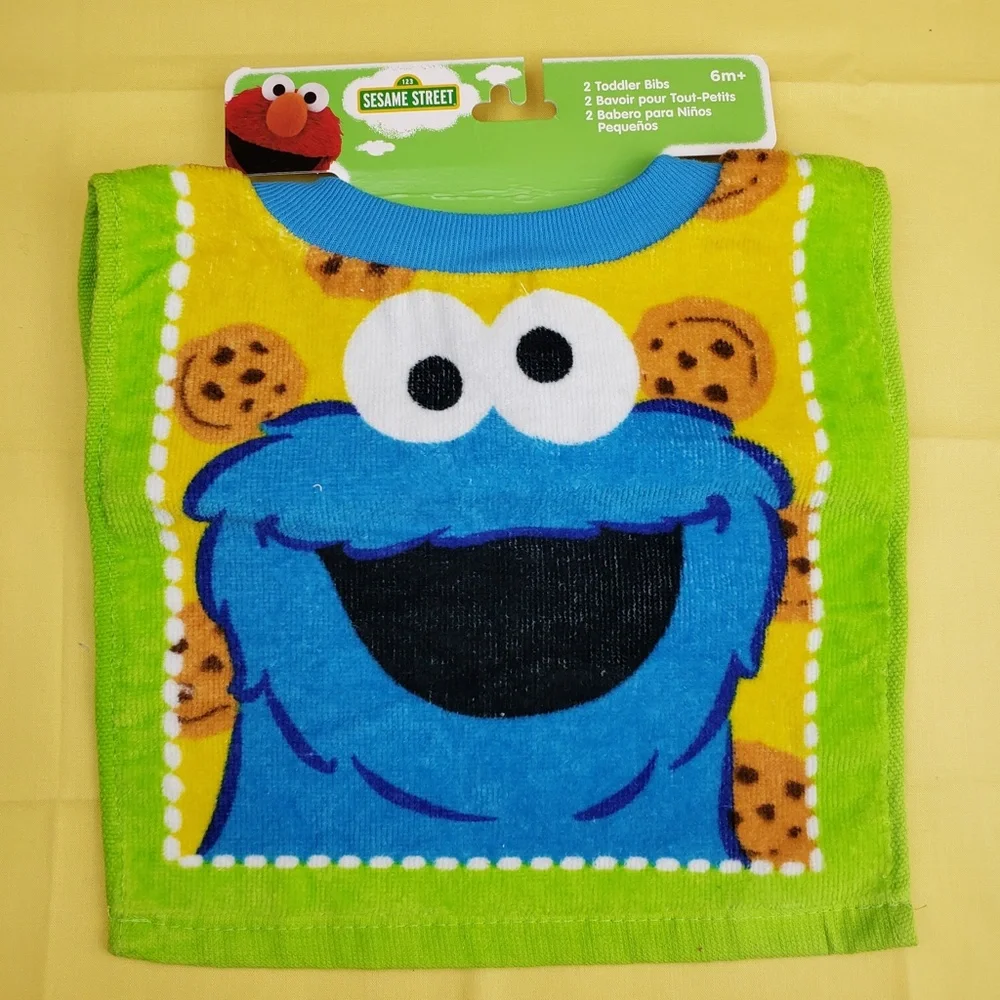 Sesame Street Towel Bibs, Pack of 2
